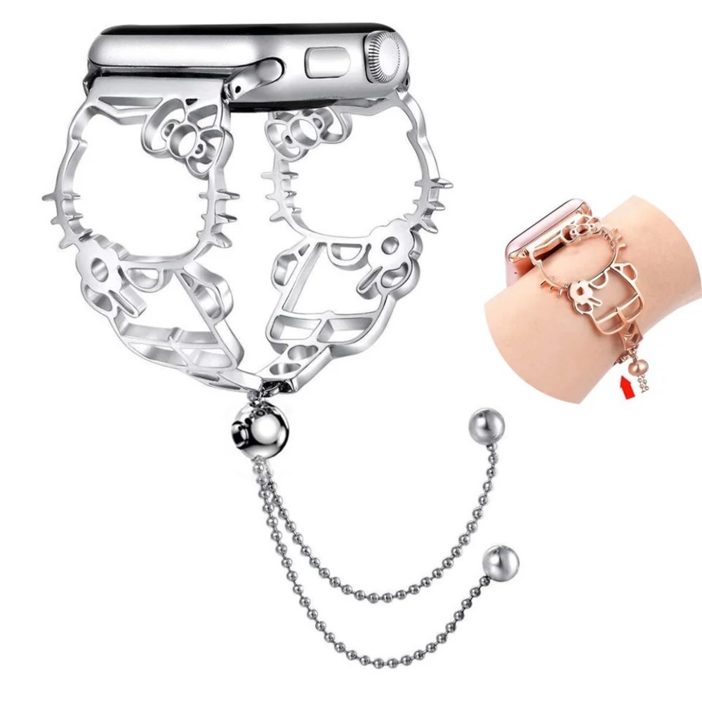 Hello Kitty like Apple Watch Strap 40mm- silver